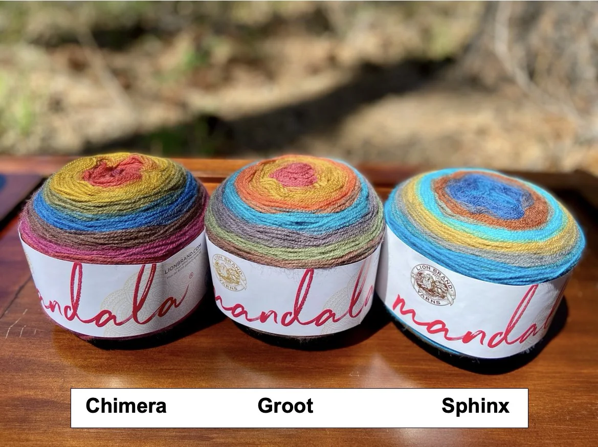 Mandala 3 pack with 2 printed patterns- choose your color ways